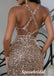 Sexy Sequin Criss Cross V-Neck Sleeveless Side Slit Mermaid Long Prom Dresses,PD3729