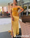 Elegant Velvet Off Shoulder Sleeveless Side Slit Mermaid Floor Length Bridesmaid Dresses, BD3338