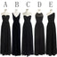 Black Cheap Simple Mismatched Styles Chiffon Floor-Length Formal Long Bridesmaid Dresses, WG187 - SposaBridal