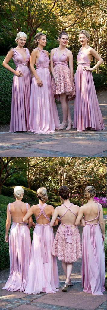 Fashion Convertible Jersey Cheap  Floor-Length Morden Bridesmaid Dresses, WG41