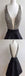 Short black mismatched  open back sexy freshman homecoming prom dress,BD0050