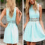 popular blue simple modest unique style lace freshman homecoming prom dress,BD0099