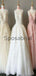 A-line Round Neck Lace Hot Sale Modest Formal Prom Dresses PD2004