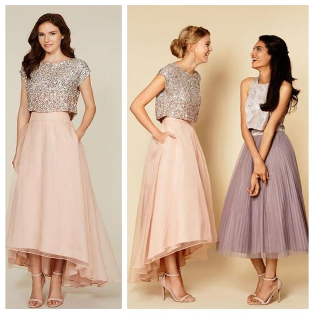 Tea Length  Party  Vintage  Prom Dresses For Girls, Popular Bridesmaid Dresses,Evening Dresses, PD0022