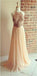 Backless A-line Chiffon Straps  Popular Cocktail Evening Long Prom Dresses Online,PD0159