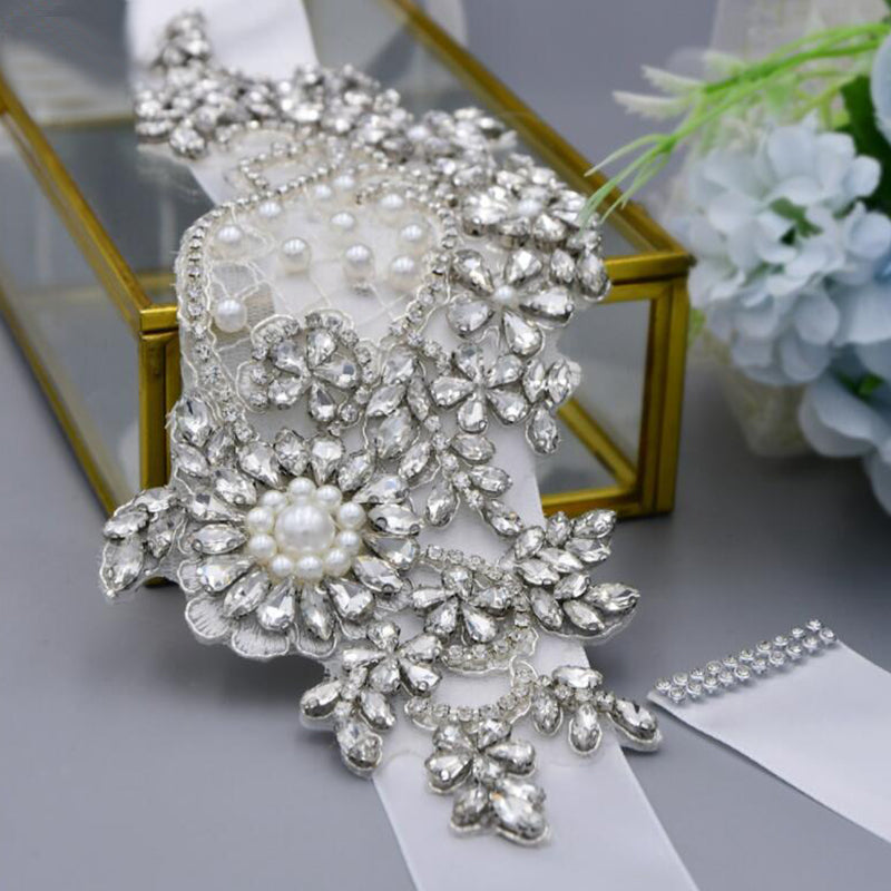 Belt Rhinestone Bridal Girdle Hand-stitched Diamond Headwear, ORN03