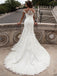 Charming Off Shoulder Sexy Mermaid White Lace Bridal Gown, Wedding Dresses, WD0058