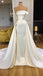 Charming Off White Satin Gorgeous Mermaid Prom Dresses PD2359
