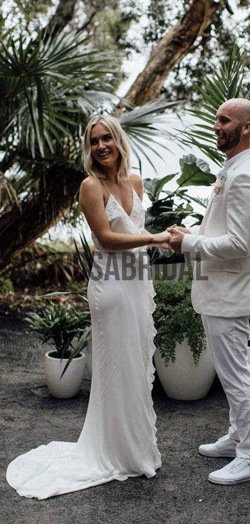 Cheap Simple Elegant Beach Romntic Wedding Dresses WD0511