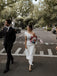 Cheap Simple Elegant One Shoulder Satin Wedding Dresses WD0512