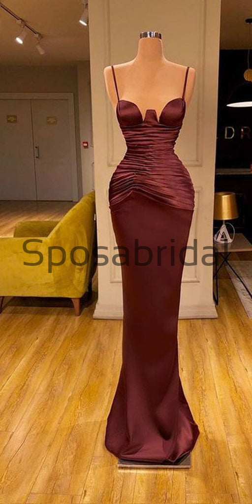 Cheap Simple Sexy Straps Mermaid Long Prom Dresses PD2148