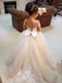 Long Sleeves Lace Little Wedding Guest Tulle Unique A-line Flower Girl Dresses, FG1450