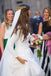 Modest Long Sleeves Open Back A-line Handmade Long Wedding Dress, WD0250