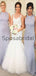 Mermaid Round Neck Long Elegant Formal Bridesmaid Dresses WG884