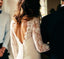 Elegant Lace Long Sleeve Backless Mermaid Long Wedding Dresss, PD0225
