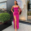 Sexy Spaghetti Strap Colorful Pink Side-slit Mermaid Long Prom Dress, PD2210
