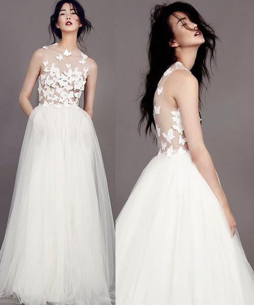 Charming Long Pretty Unique Custom New Design Most Popular  Wedding Dresses,  WD0333 - SposaBridal